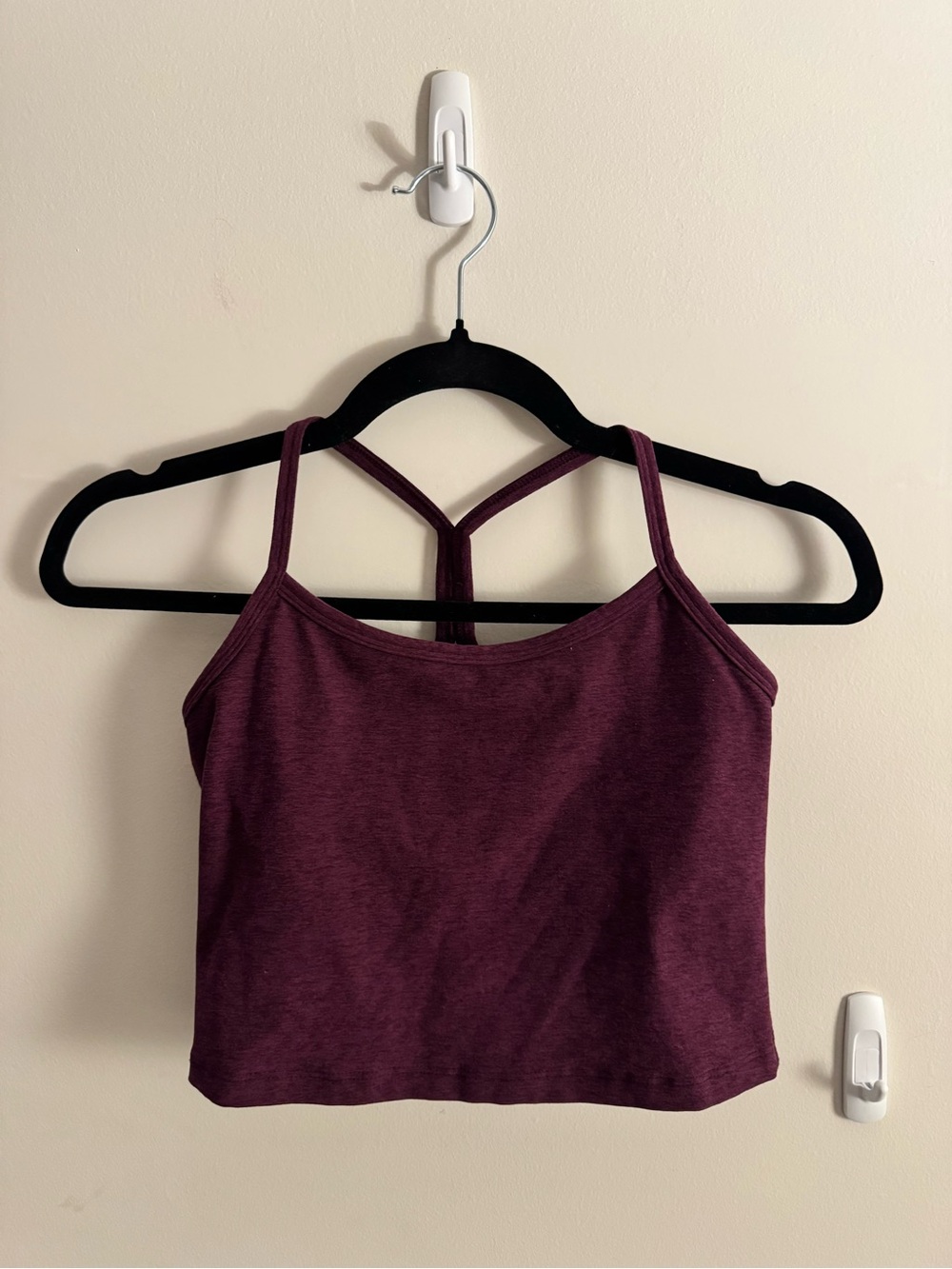 Beyond Yoga Wine/Berry Strappy Crop Tank